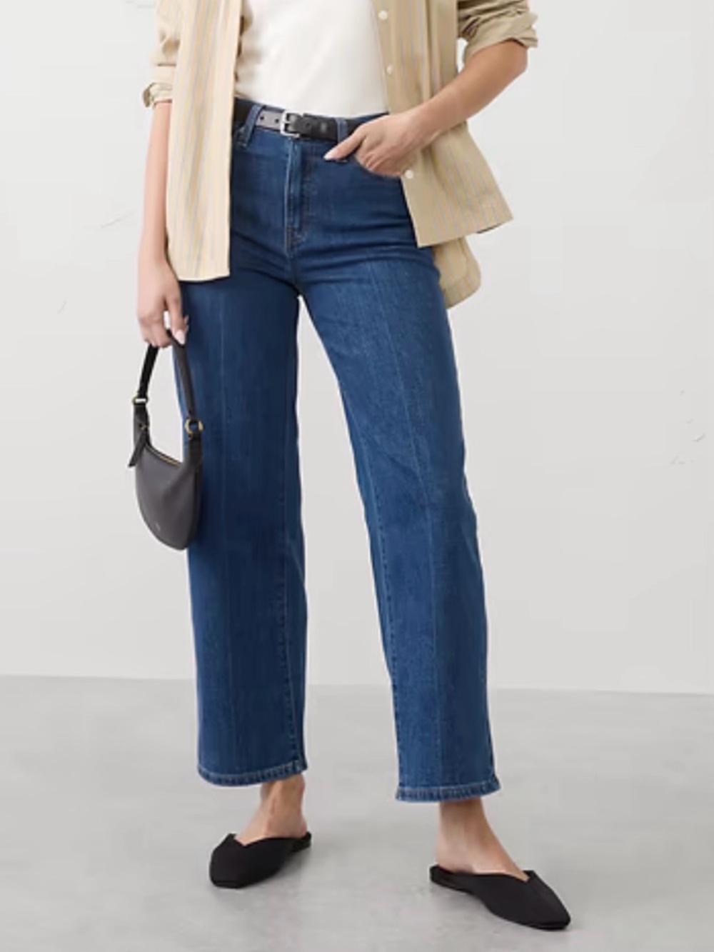 Banana Republic Mid-Rise Straight Leg Jeans in Deep Blue